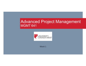 Advanced Project Management: Portfolio & Program Management