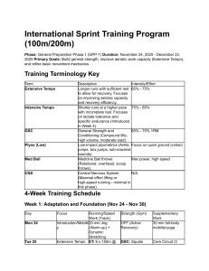 Sprint Training Program (100m/200m) - GPP-1