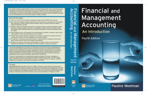 Financial & Management Accounting: An Introduction (4th Ed) - Weetman