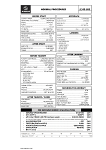 Airbus A340-600 Normal Procedures Checklist - Flight Operations