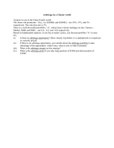 Arbitrage in a 3-Factor Fama-French World: Portfolio Analysis