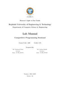 Competitive Programming Lab Manual - RUET CSE 2024-2025