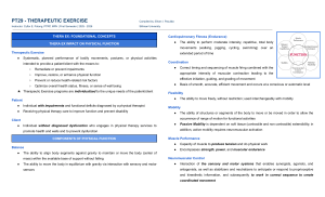 Therapeutic Exercise: Foundational Concepts & Physical Function