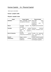 Human Capital vs. Physical Capital: Definitions & Comparison