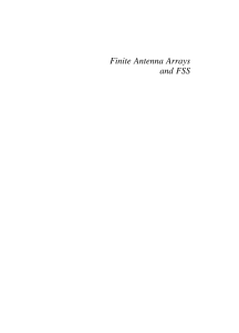 Finite Antenna Arrays and FSS: Theory, Design, and RCS Analysis