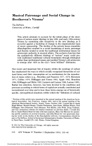 Musical Patronage and Social Change in Beethoven's Vienna