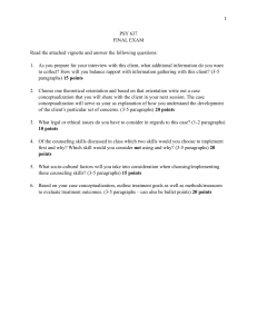 PSY 637 Final Exam: Counseling Case Study & Conceptualization