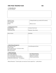 One-Page Trading Plan Template