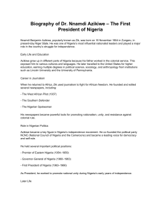 Dr. Nnamdi Azikiwe Biography: First President of Nigeria