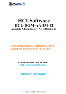 HCL-DOM-AADM-12 Exam Questions & Answers