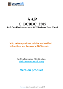 SAP C_BCBDC_2505 Exam Questions - SAP Business Data Cloud