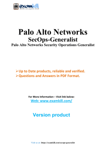 Palo Alto Networks SecOps-Generalist Exam Q&A