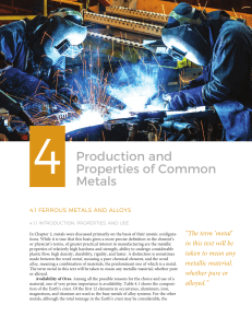 Ferrous Metals: Production & Properties