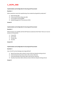 Sourcing & Procurement Exam Questions: C_S4CPR_2408