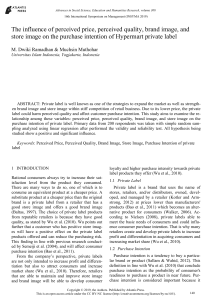 Private Label Purchase Intention: Price, Quality, Image Impact