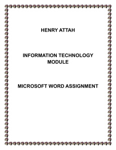 Henry Attah: Microsoft Word Assignment - Speech Analysis on Diversity