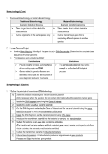 Biotechnology Lecture Notes: Traditional & Modern Techniques
