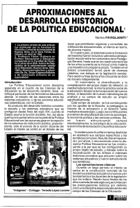 Desarrollo Hist&oacute;rico de la Pol&iacute;tica Educacional