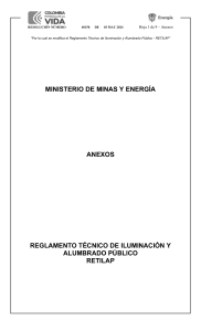 Reglamento T&eacute;cnico de Iluminaci&oacute;n y Alumbrado P&uacute;blico - RETILAP