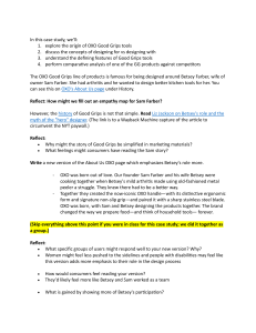 OXO Good Grips Case Study: Design, Universal Design, and Analysis