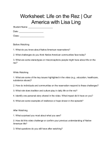 Life on the Rez Worksheet | Our America with Lisa Ling | Native American