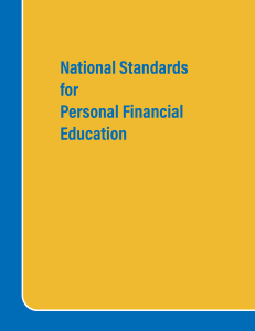 National Standards for K-12 Personal Financial Education Curriculum