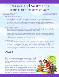 Vessels & Vestments: Catholic Mass Lesson for Kids