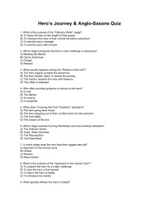 Hero's Journey & Anglo-Saxons Quiz