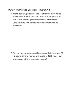 DC & AC Generator Practice Questions