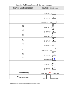 Canadian Multilingual Keyboard Shortcuts Guide | Type Special Characters
