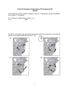 Earth 20 Geological Catastrophes: Hurricanes & Severe Weather Assignment