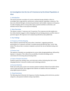 E-Commerce Usage by Alcar School Population: Survey Analysis Report