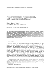 Financial Distress, Reorganization, and Organizational Efficiency