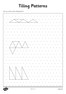 Tiling Patterns Worksheet: Continue Geometric Dot Grid Designs