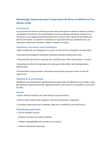 Metodolog&iacute;a Optimizada para Supervisi&oacute;n de Obras en Edificios Altos