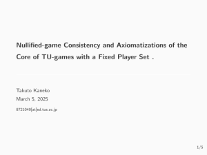 Nullified-game Consistency & Axiomatizations of TU-game Core