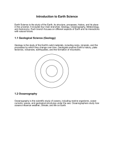 Introduction to Earth Science: Geology, Oceanography, Meteorology, Astronomy