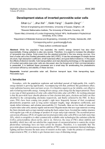 Development Status of Inverted Perovskite Solar Cells: Efficiency & Stability