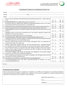 DEWA Electrical Installation Compliance Checklist