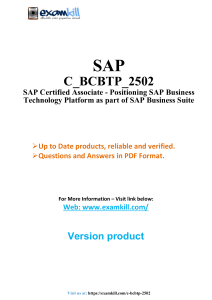 SAP C_BCBTP_2502 Exam Questions & Answers