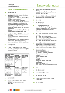 Netzwerk neu A2 L&ouml;sungen: Kapitel 1-6