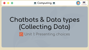 Chatbots & Data Types: Python Programming Lesson