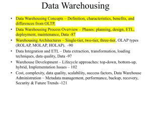 Data Warehousing Concepts, Architectures, ETL & OLAP Explained