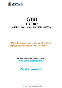 CCInO Certification &ndash; Chief Information Officer Exam & Career Guide