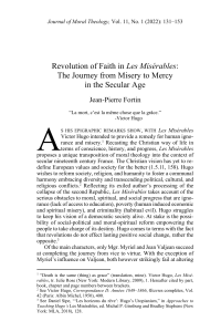 Les Mis&eacute;rables: Faith, Mercy, and Redemption in Secular Age