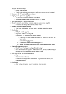 Supply Chain Management: Relationships, Strategy & Resilience