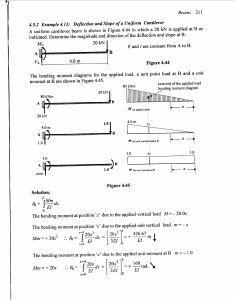 Cantilever Beam Deflection & Slope Example