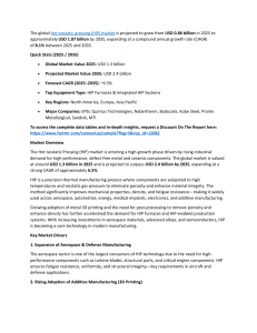 Hot Isostatic Pressing (HIP) Market Report: 2025-2035 Forecast