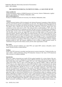 Growth of Digital Payments in India: A UPI Case Study | Economics Journal