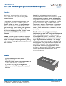 TOKIN NeoCapacitor F/PS Low Profile Polymer Capacitor Datasheet
